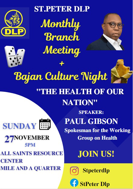 ST.PETER BRANCH MEETING FOR DLP – DLP BARBADOS